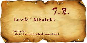 Turzó Nikolett névjegykártya
